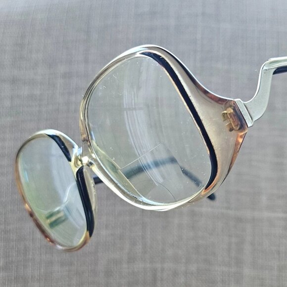 Vintage Women Eyeglasses Frame Eyewear Tan/Black Tone Glasses Frame only - Picture 1 of 10